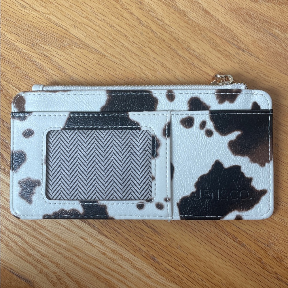 Jen & Co. Cow Cow Print Vegan Wallet